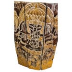 Ganesha Triptychon aus Albesia, klappbar, 100 x 60 cm
