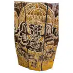 Ganesha Triptychon aus Albesia, klappbar, 100 x 60 cm
