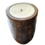 Kerze in einer Palmen-Vase, verschiedene Größen