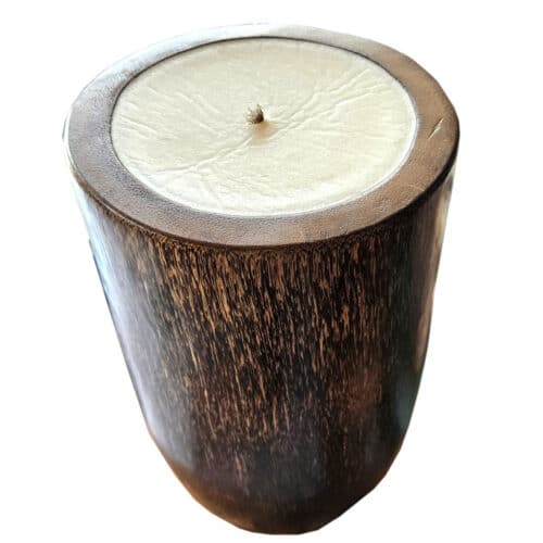 Kerze in einer Palmen-Vase, verschiedene Größen