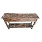 Konsolentisch, Albesia, dunkelbraun, Batik