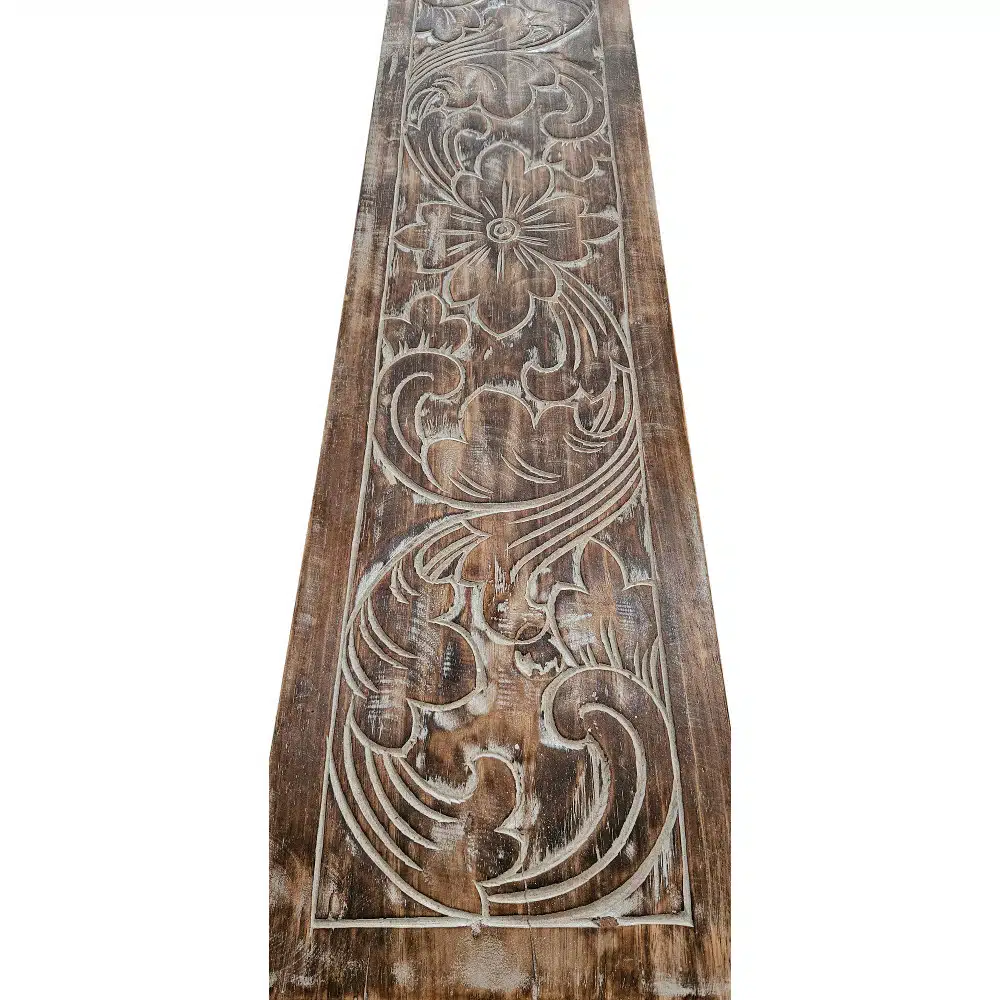 Konsolentisch, Albesia, dunkelbraun, Batik