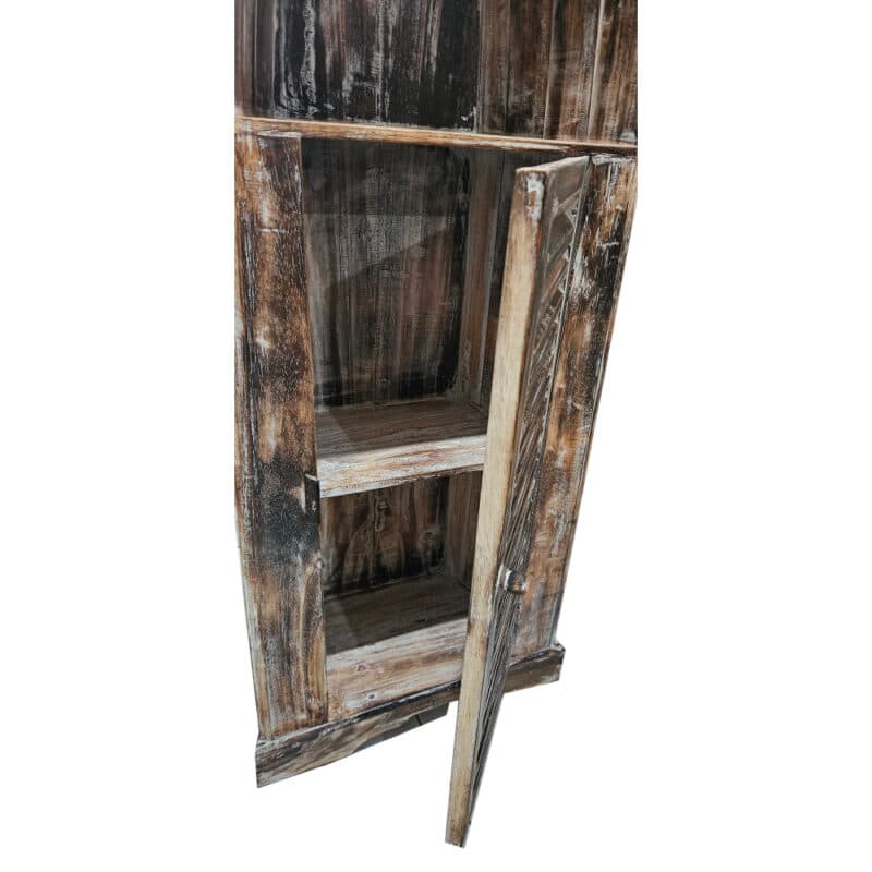 Schrank "Boot", 50x50x200cm, dunkelbraun mit Tür