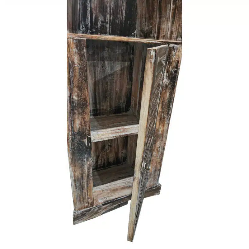 Schrank "Boot", 50x50x200cm, dunkelbraun mit Tür