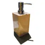 Suci Seifenspender: Pumpflasche aus Stein, quadratisch, 18 cm