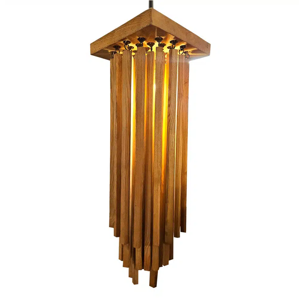 Rimba Deckenlampe aus Teakholz, 60 cm