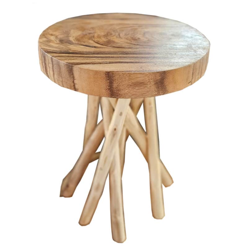 Teakholz Hocker, 45cm hoch