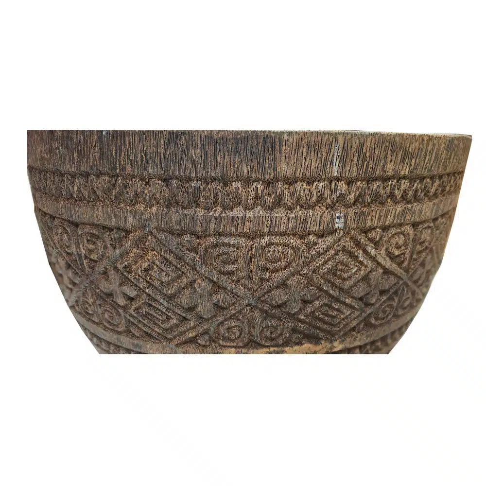 Palmenholz Tisch mit Teakholz Platte