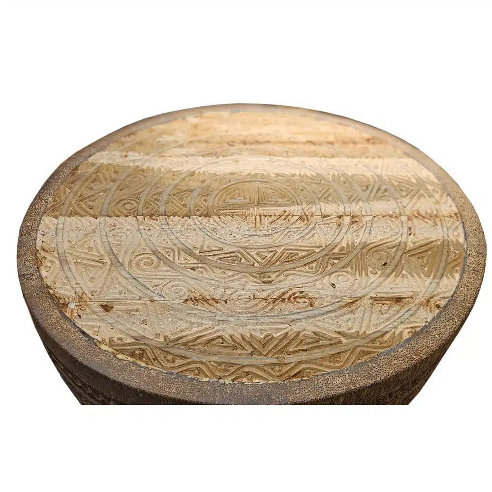 Palmenholz Tisch mit Teakholz Platte