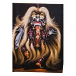 Wandbild "Barong Tanz", handgemalt, Effektlack