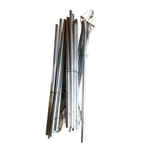 Bersih Windspiel mit Aluminium-Klangröhren, 100 cm lang