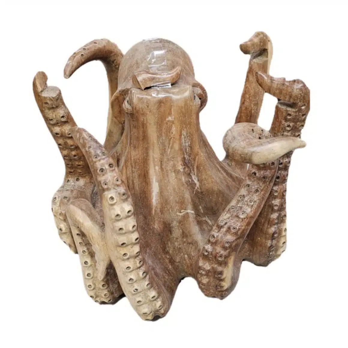 Glastisch von einem Tintenfisch getragen Glastisch von einem Tintenfisch getragen