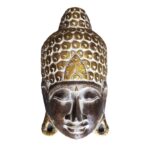 Dewi Buddha-Wandmaske aus Albesiaholz, 30 × 23 cm