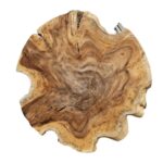 Massiver Esstisch aus Teakholz, 140cm Durchmesser