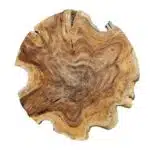 Massiver Esstisch aus Teakholz, 140cm Durchmesser
