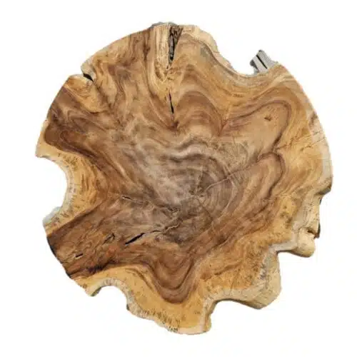 Massiver Esstisch aus Teakholz, 140cm Durchmesser
