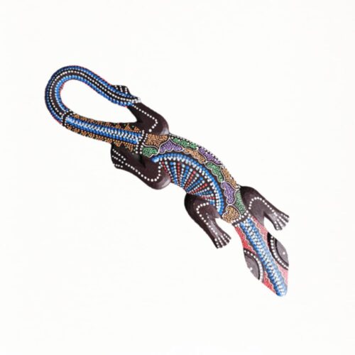 Cicak Wanddeko Gecko: handgeschnitztes Albesia, 50 cm