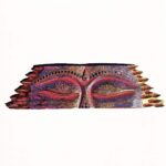 Matajiwa Buddha-Augen, rot-gold mit Mosaik, 60 x 20 cm