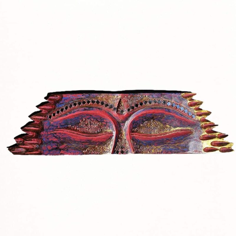 Matajiwa Buddha-Augen, rot-gold mit Mosaik, 60 x 20 cm