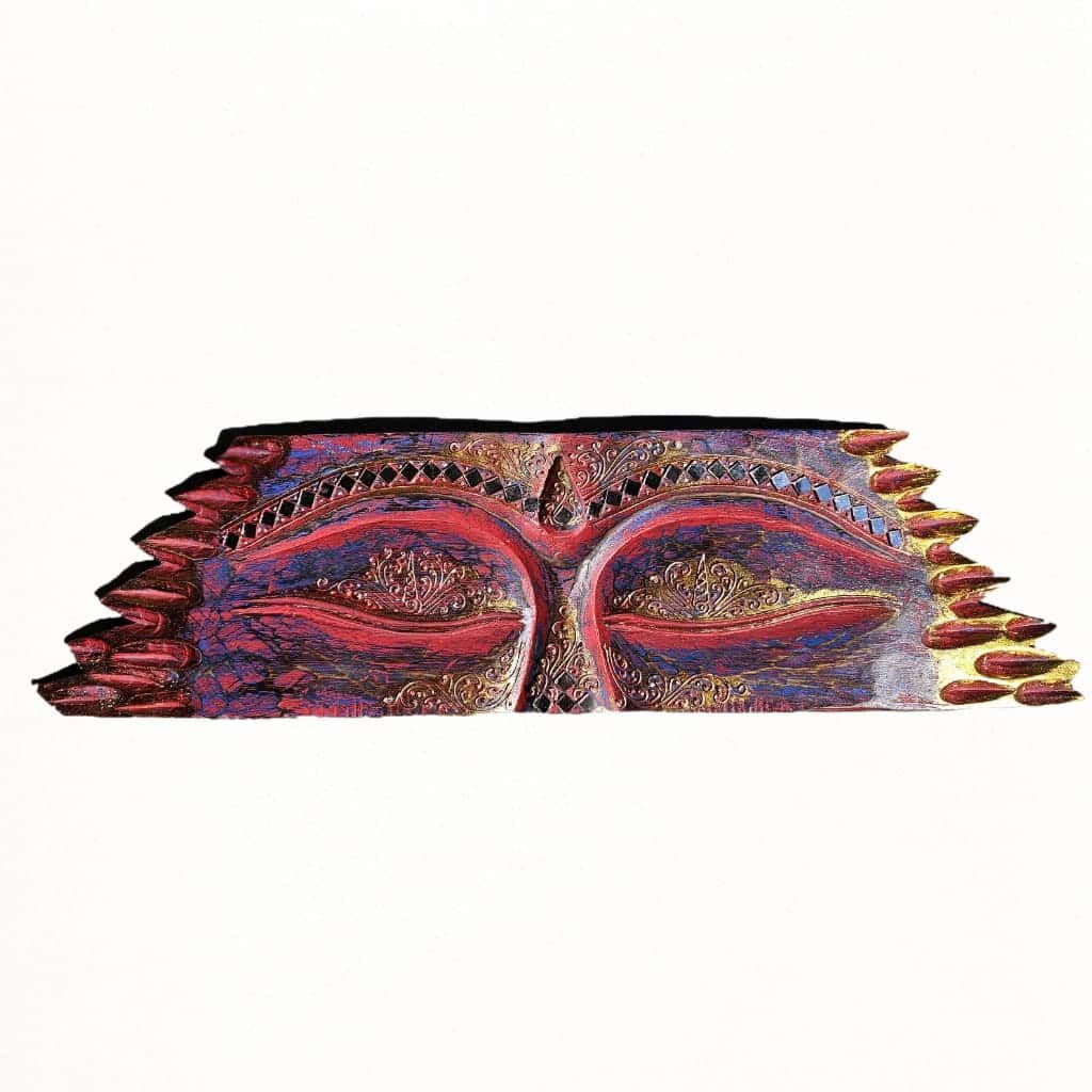 Matajiwa Buddha-Augen, rot-gold mit Mosaik, 60 x 20 cm