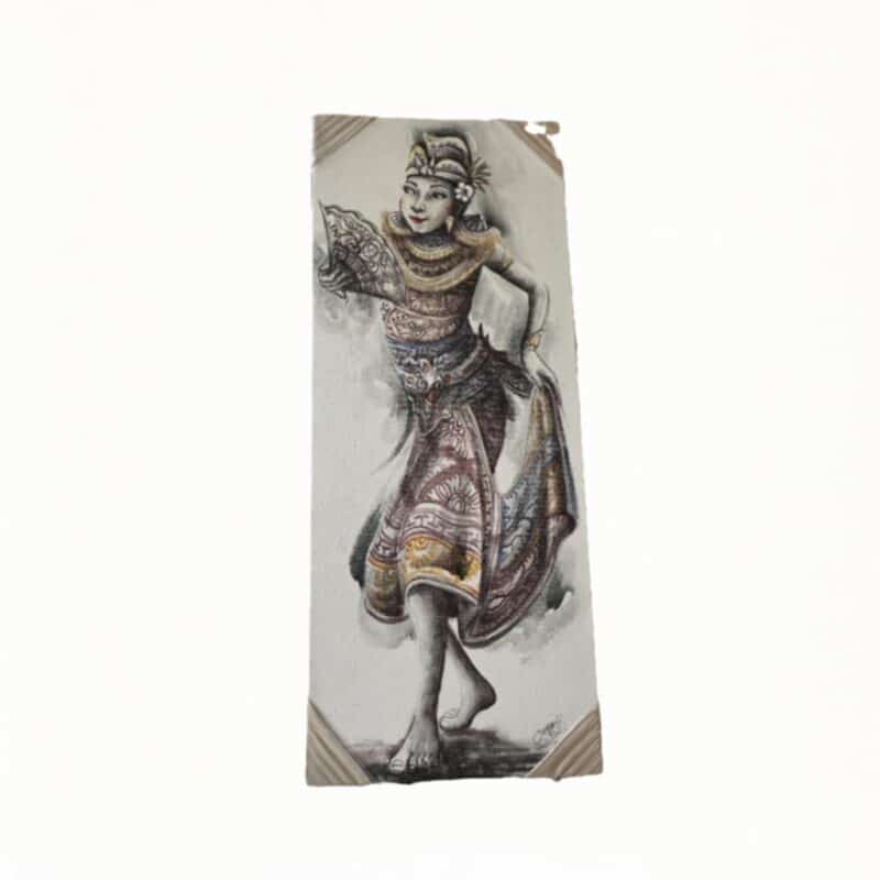 Legong Kirana Wandbild: Handgemalt auf Leinwand, 40 x 30 cm