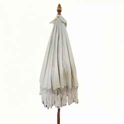 Mayari Sonnenschirm in Dunkelblau o. Creme mit Bali Dekor, 200 cm