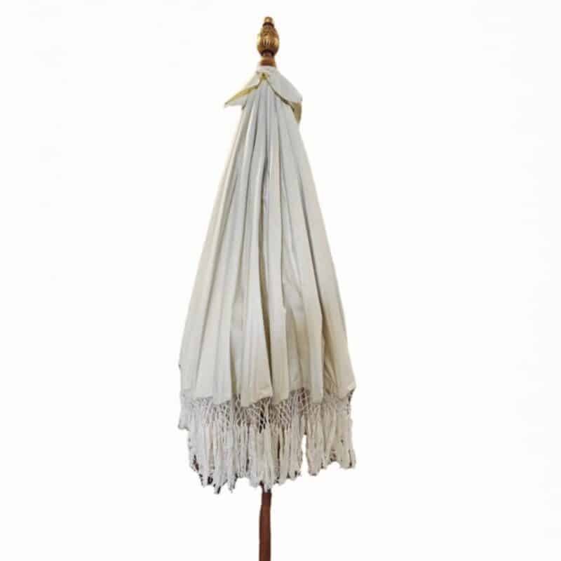 Mayari Sonnenschirm in Dunkelblau o. Creme mit Bali Dekor, 200 cm