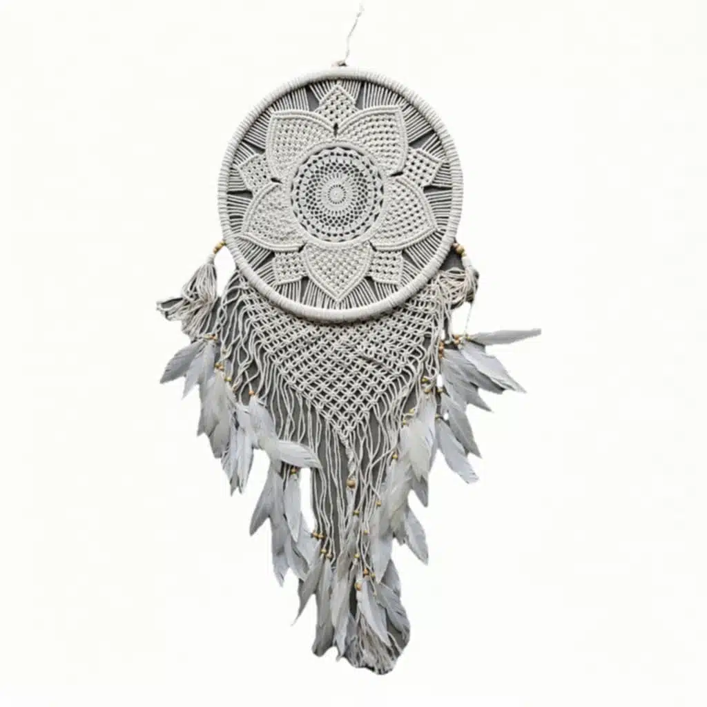 Penjaga Mimpi Traumfänger Lotusblüte – Baumwolle, 120 cm, Ø 50 cm