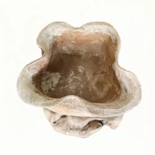 Blumen Übertopf aus Suar Holz, unlackiert