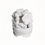 Teelicht mit Plumeria Muster