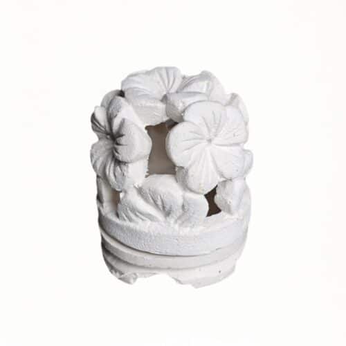 Teelicht mit Plumeria Muster