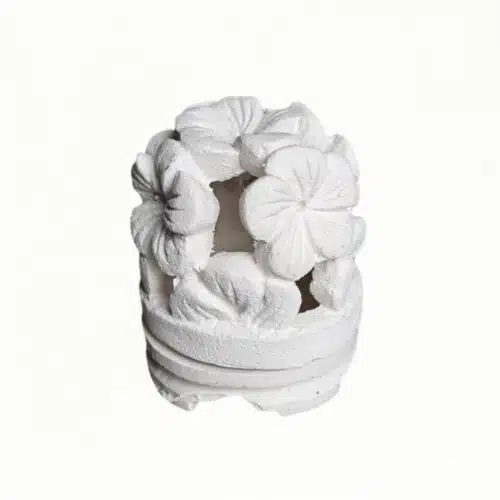Teelicht mit Plumeria Muster