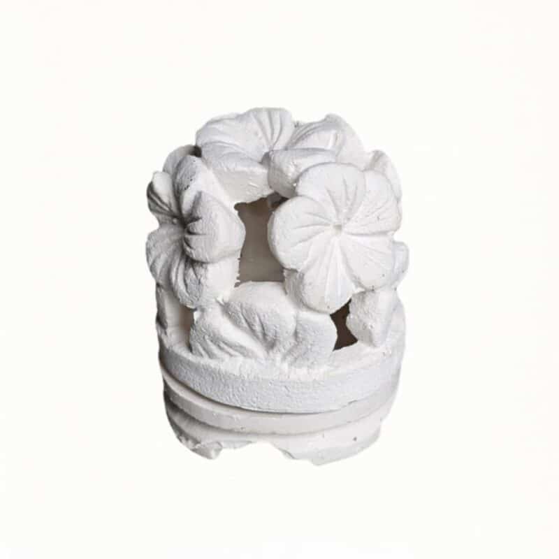 Teelicht mit Plumeria Muster