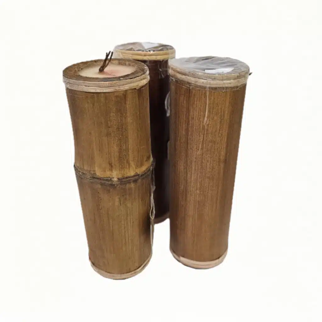 Agni Bambus-Kerze: naturbelassen, 30 cm, in 3 Farben 1 Agni Bambus-Kerze: naturbelassen, 30 cm, in 3 Farben