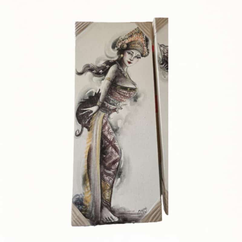 Legong Ananda Wandbild: Handgemalt auf Leinwand, 40 x 30 cm