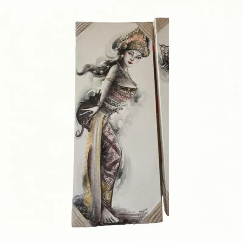 Legong Ananda Wandbild: Handgemalt auf Leinwand, 40 x 30 cm