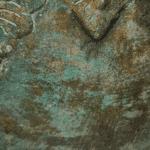 Raksasa Blumenkübel: Keramik-Pflanzkübel mit rustikaler Patina, grün, 80 cm