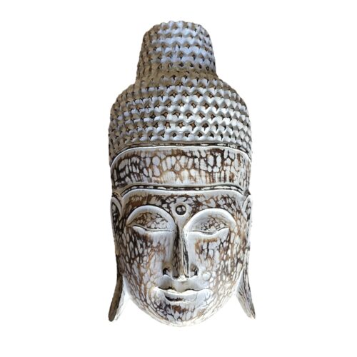 Buddha Wandmaske - dunkelbraun