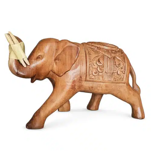 Gajah Glueckselefant aus Holz