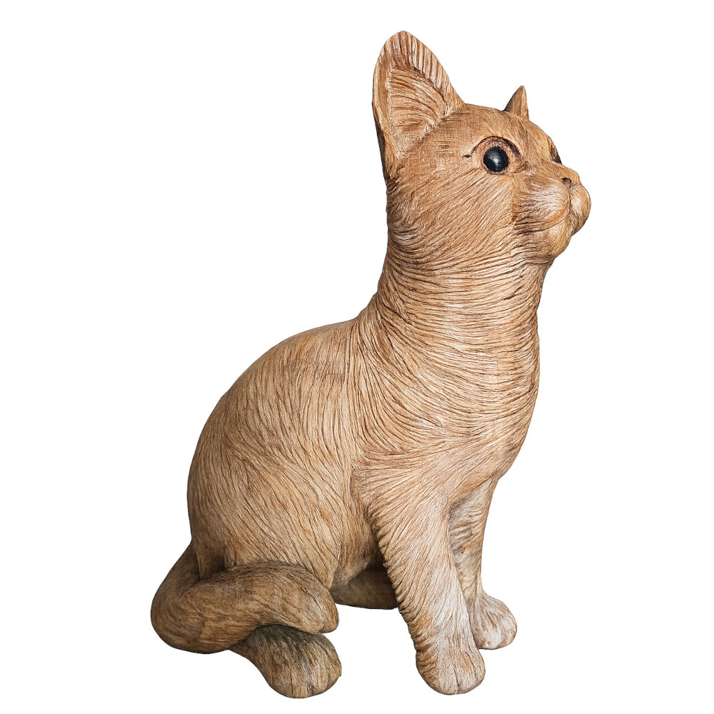 Geschnitzte Katze 30cm hoch