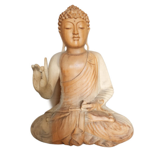 Jnana Buddha-Skulptur aus Holz