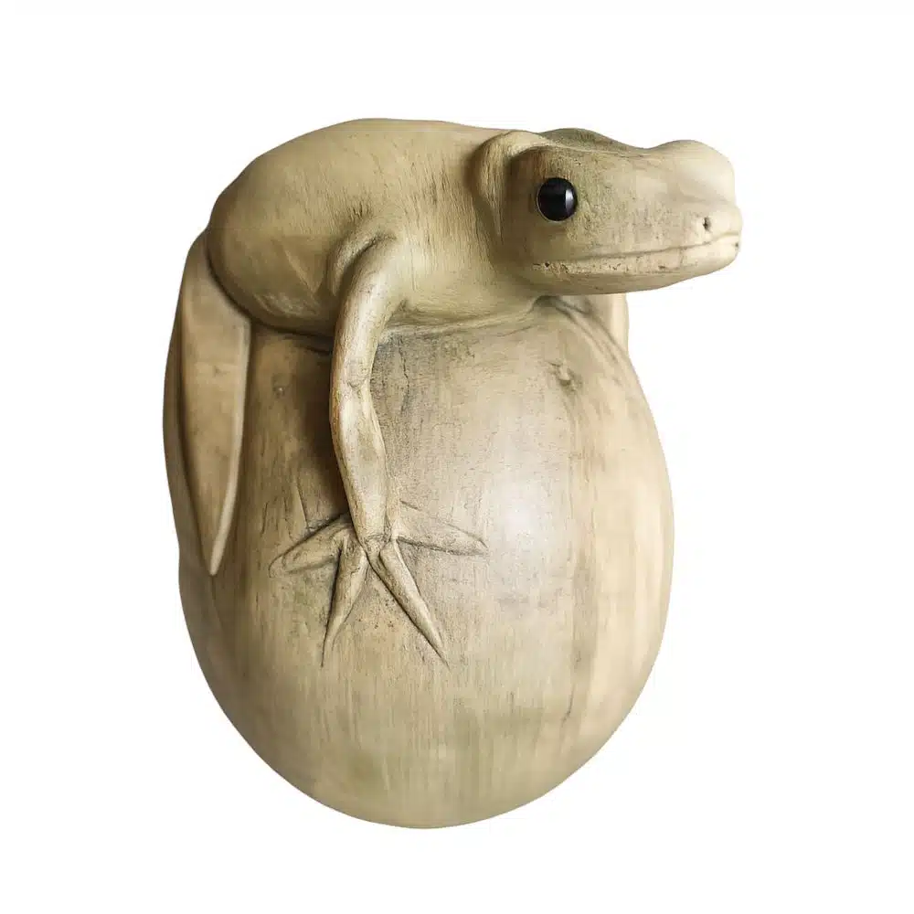 Menetas Frosch-Skulptur aus Hibiskusholz