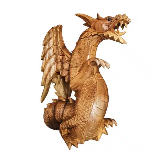 Naga Drachen-Skulptur aus Holz
