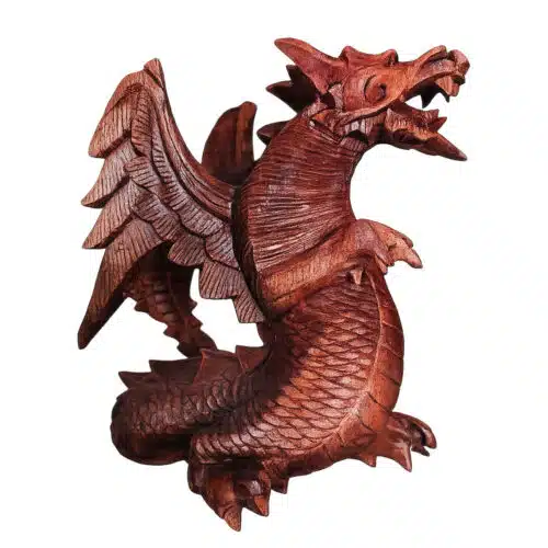Naga Kecil Drachen-Skulptur aus Holz