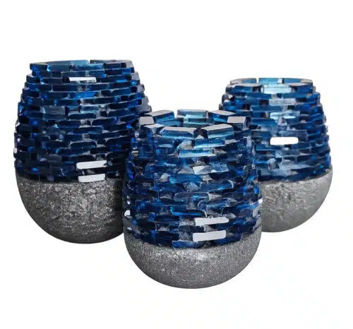Samudra Windlicht Set - blau