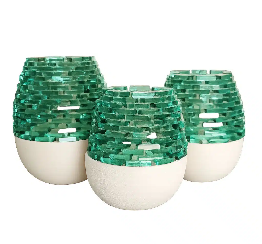 Tirta Windlicht Set - weiss
