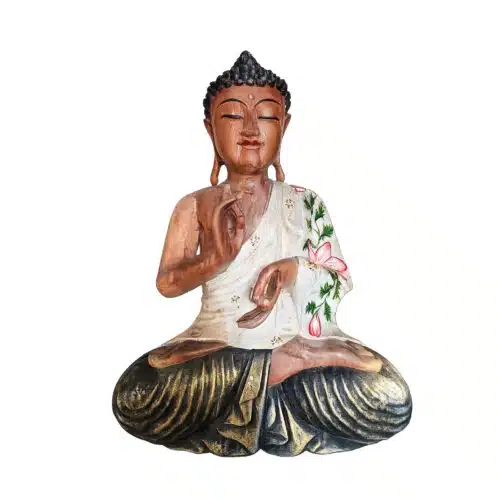 Vitarka Buddha-Skulptur aus Holz