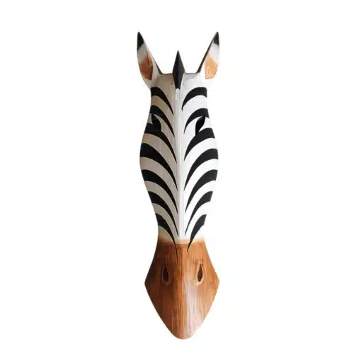 Zebra Maske braun-weiss