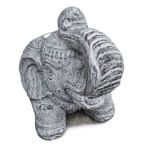 Elefant als Schirmstaender grau