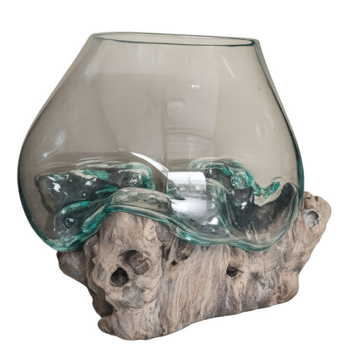 Glas auf Wurzel - 13cm